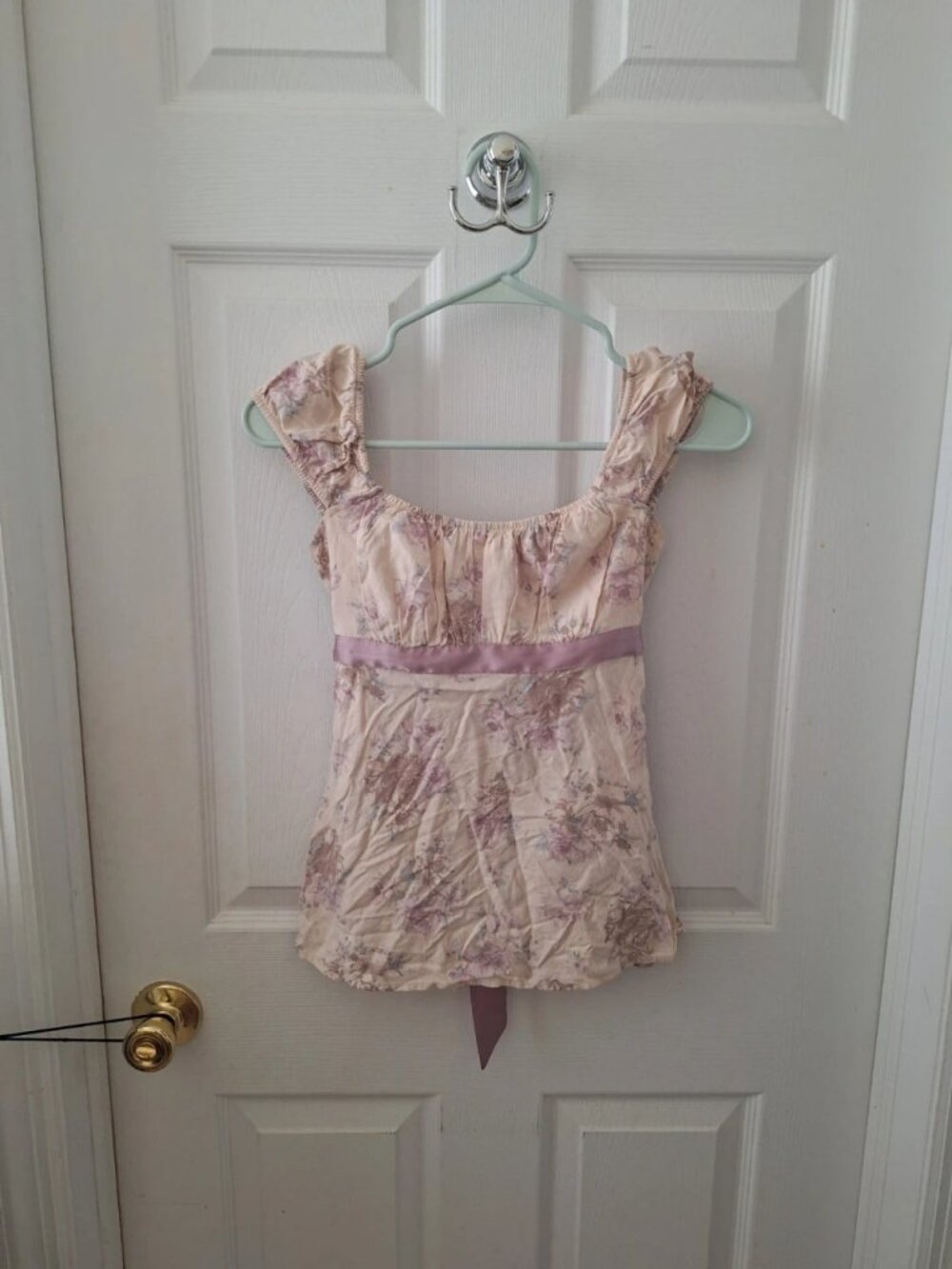 Pink & Lilac Floral Babydoll Tank Top Women’s XXS / US 0